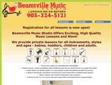 Tablet Screenshot of beamsvillemusic.com